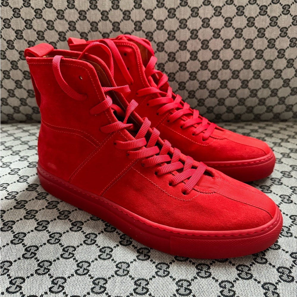DANIEL PATRICK RED SUEDE HIGH TOP ROAMER SNEAKERS SZ 38 (US 6)
